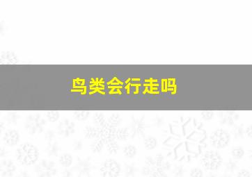 鸟类会行走吗