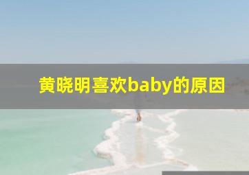 黄晓明喜欢baby的原因