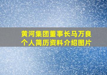 黄河集团董事长马万良个人简历资料介绍图片