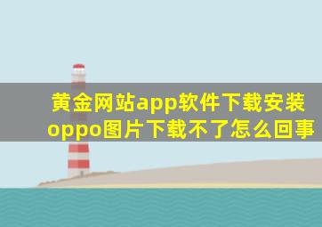 黄金网站app软件下载安装oppo图片下载不了怎么回事