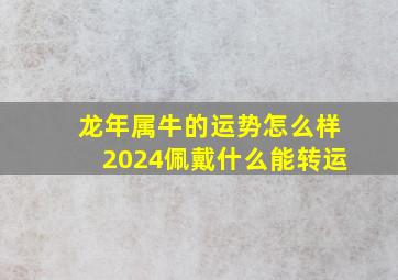 龙年属牛的运势怎么样2024佩戴什么能转运