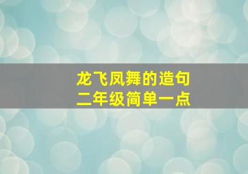 龙飞凤舞的造句二年级简单一点