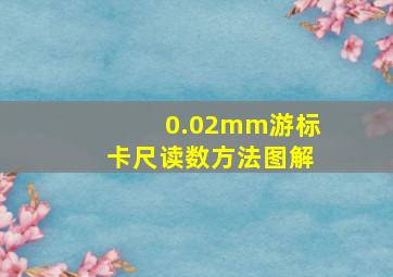 0.02mm游标卡尺读数方法图解