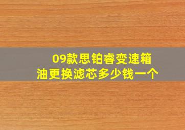 09款思铂睿变速箱油更换滤芯多少钱一个