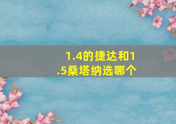 1.4的捷达和1.5桑塔纳选哪个