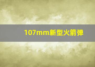 107mm新型火箭弹