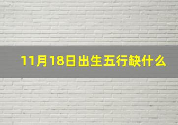 11月18日出生五行缺什么