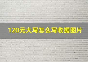 120元大写怎么写收据图片