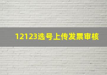 12123选号上传发票审核