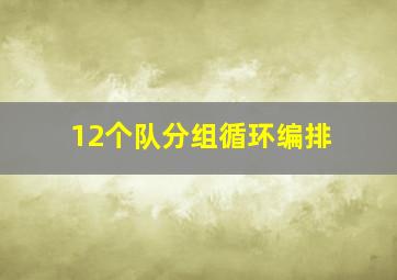 12个队分组循环编排