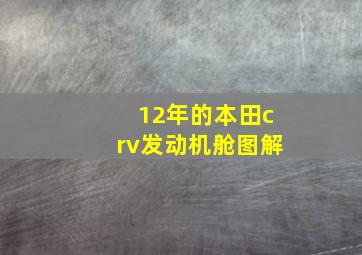 12年的本田crv发动机舱图解