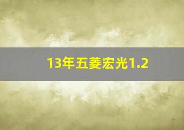 13年五菱宏光1.2