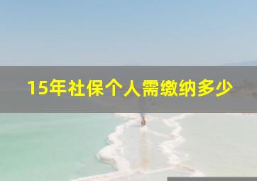 15年社保个人需缴纳多少