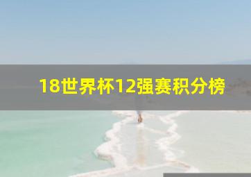 18世界杯12强赛积分榜