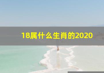 18属什么生肖的2020