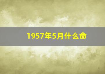 1957年5月什么命