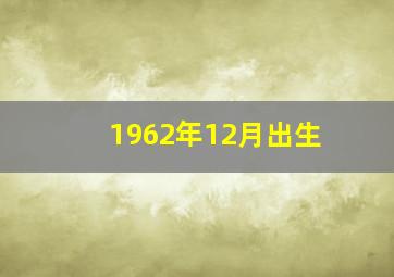 1962年12月出生