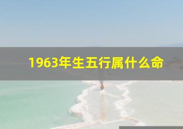 1963年生五行属什么命