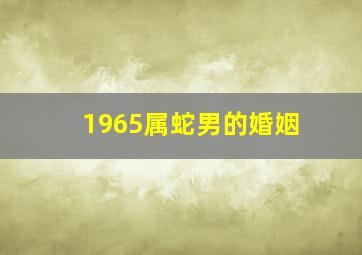 1965属蛇男的婚姻