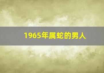 1965年属蛇的男人