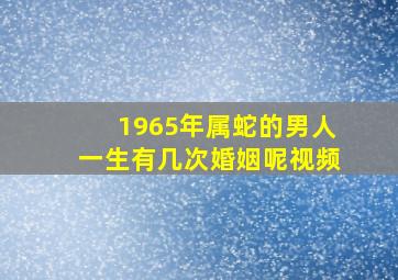 1965年属蛇的男人一生有几次婚姻呢视频