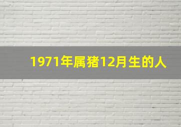 1971年属猪12月生的人