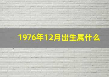 1976年12月出生属什么