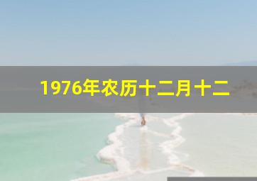 1976年农历十二月十二