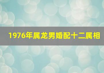 1976年属龙男婚配十二属相