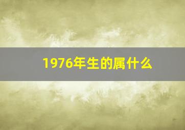 1976年生的属什么