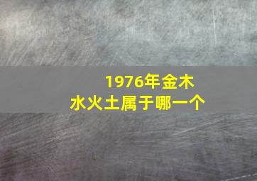 1976年金木水火土属于哪一个