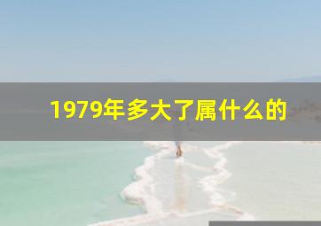 1979年多大了属什么的