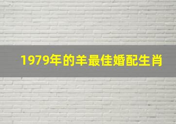 1979年的羊最佳婚配生肖