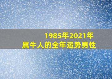 1985年2021年属牛人的全年运势男性