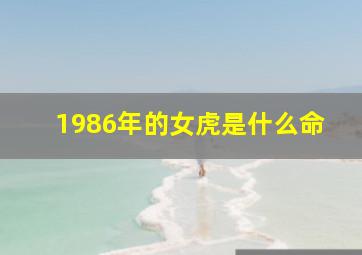 1986年的女虎是什么命