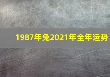 1987年兔2021年全年运势