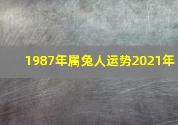 1987年属兔人运势2021年