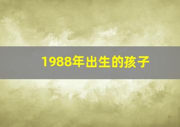 1988年出生的孩子