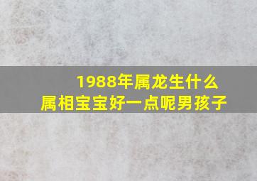 1988年属龙生什么属相宝宝好一点呢男孩子