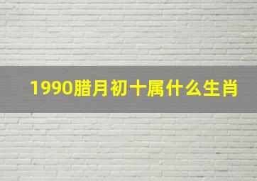 1990腊月初十属什么生肖