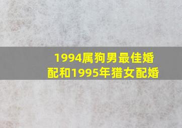 1994属狗男最佳婚配和1995年猎女配婚