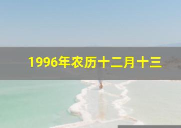 1996年农历十二月十三