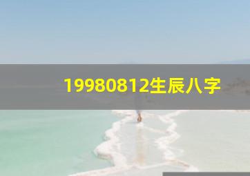 19980812生辰八字