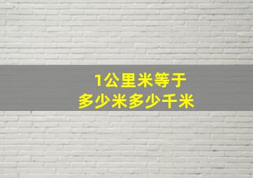 1公里米等于多少米多少千米