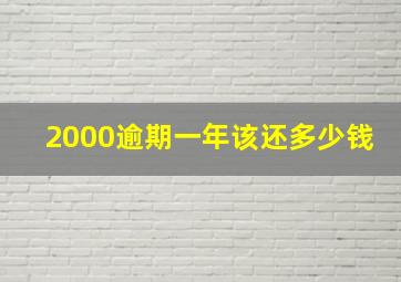 2000逾期一年该还多少钱