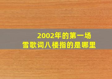 2002年的第一场雪歌词八楼指的是哪里