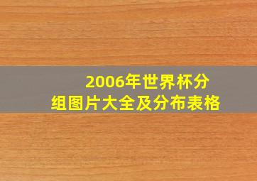 2006年世界杯分组图片大全及分布表格