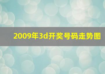 2009年3d开奖号码走势图