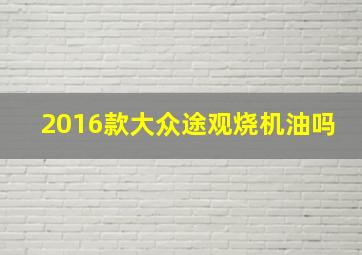 2016款大众途观烧机油吗