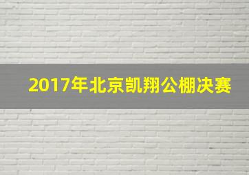 2017年北京凯翔公棚决赛